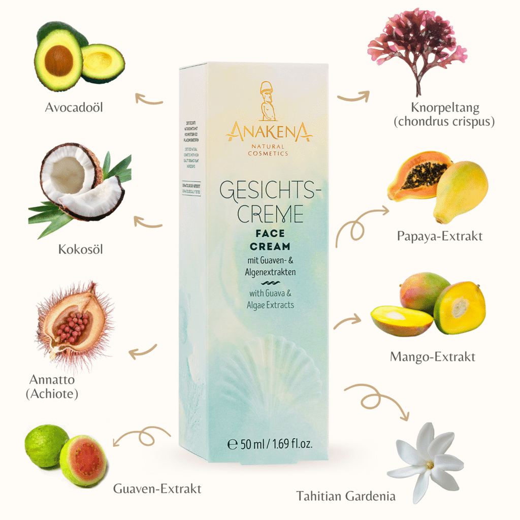Face cream Anakena with active ingredients